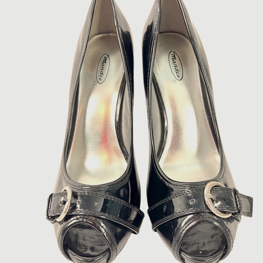 Vintage Style Mandee's Women Heels Sz US 6 Black. (C-001)